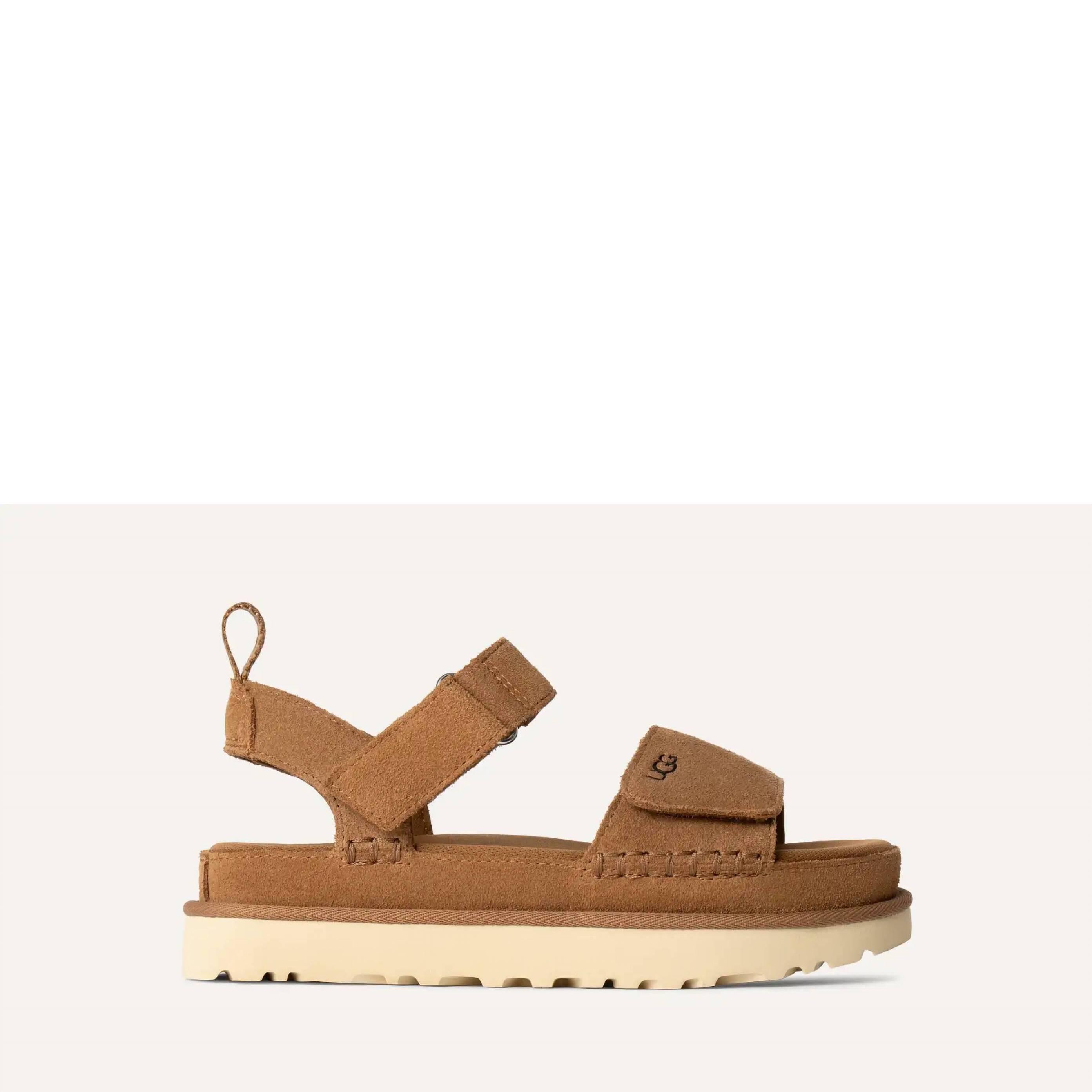 New Ugg Women's Goldstar Sandal In Chestnut